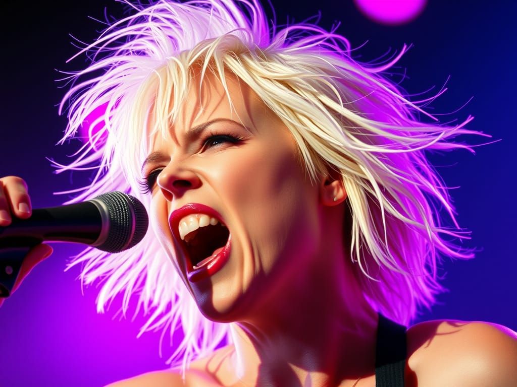 Wendy James Screaming on Stage in 1988