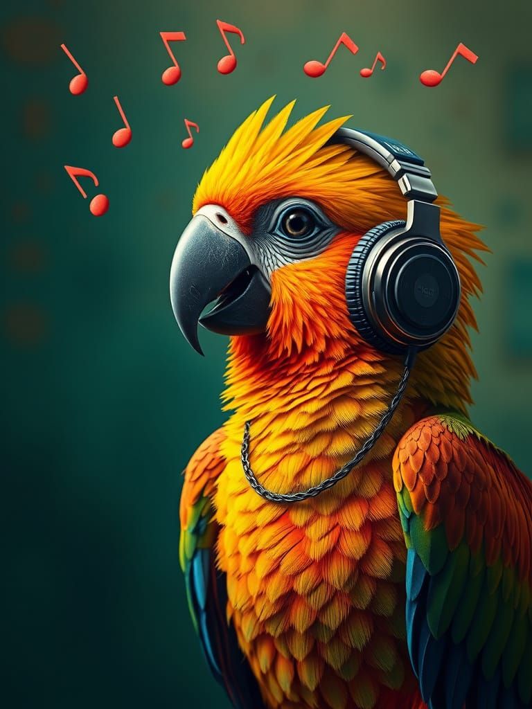 Parrot DJ Rocks Out to Music in Ghana