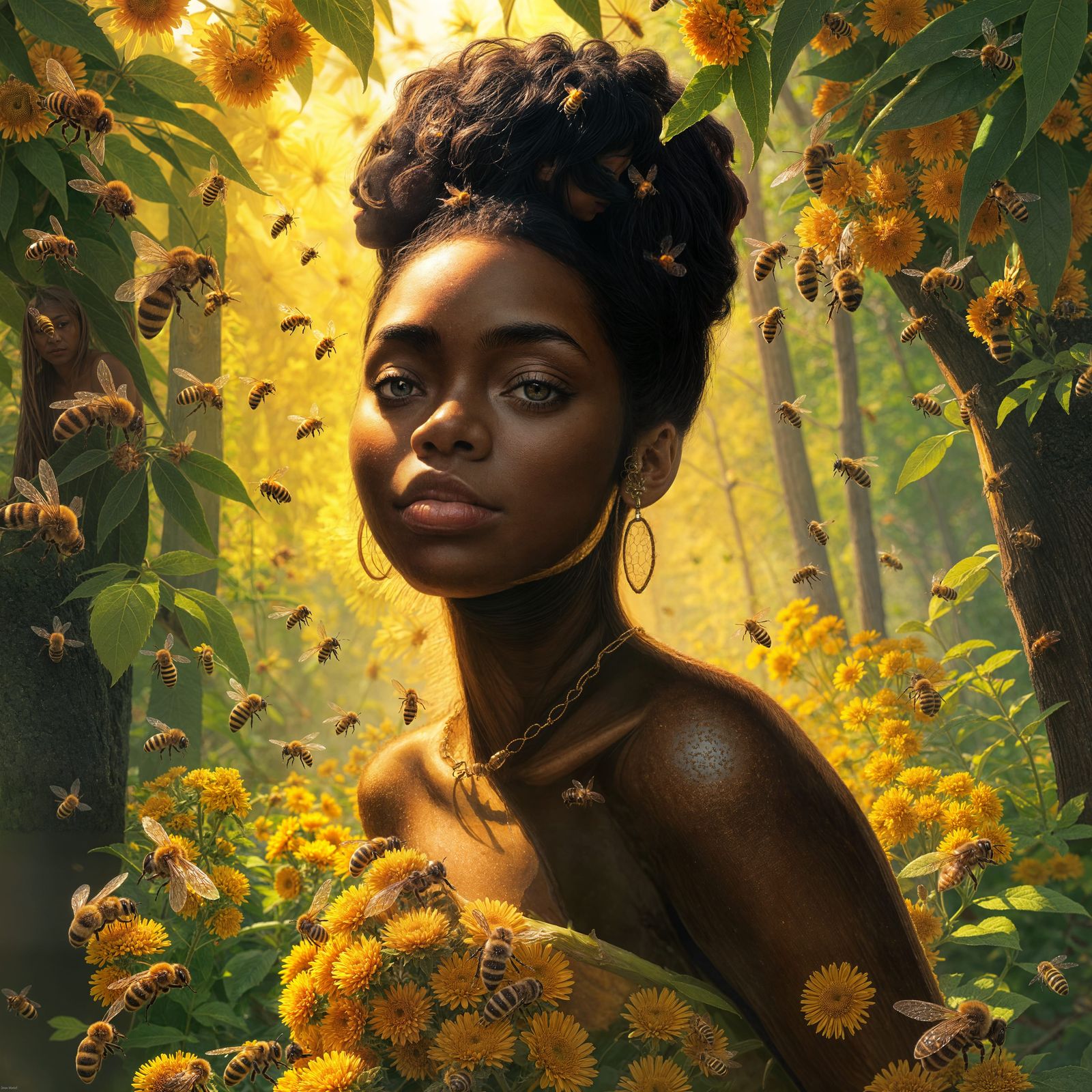 Bees Drawn to Black Woman's Honey