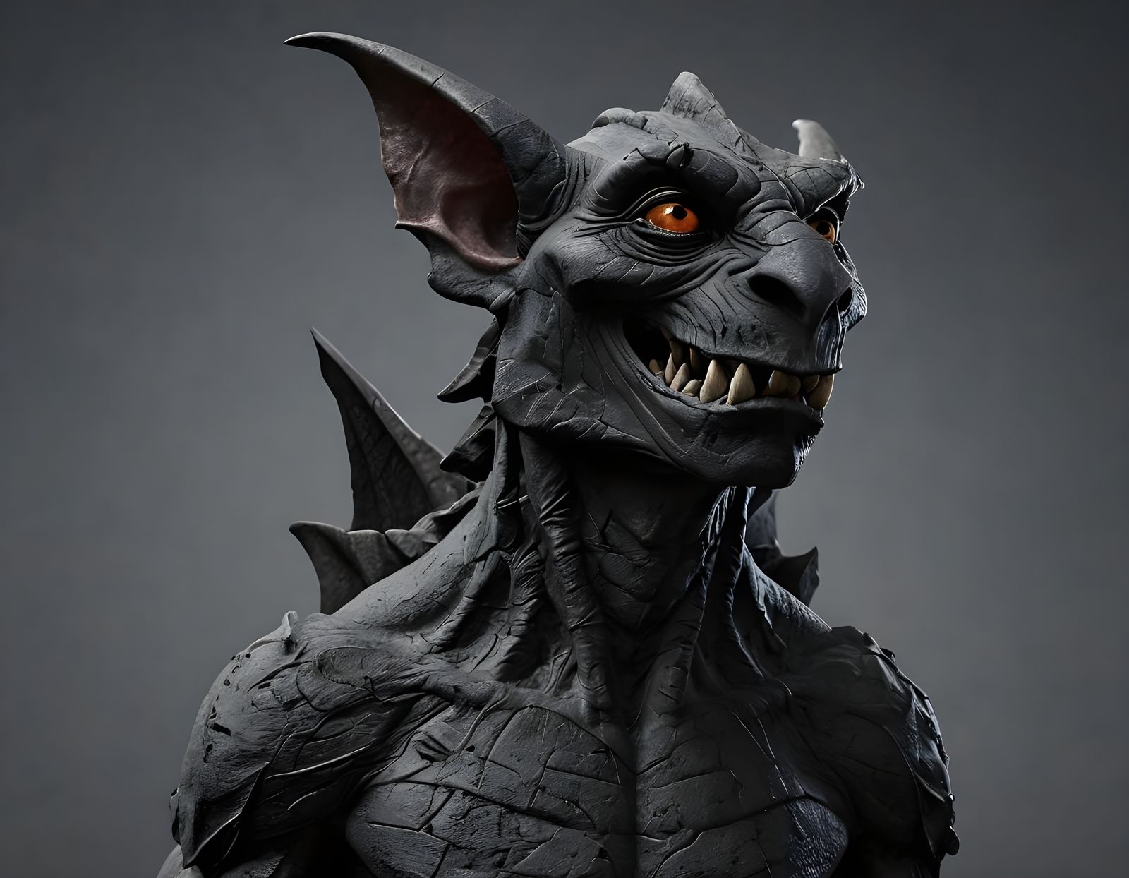 Disney's Gargoyles in Grimdark Cyberpunk Style