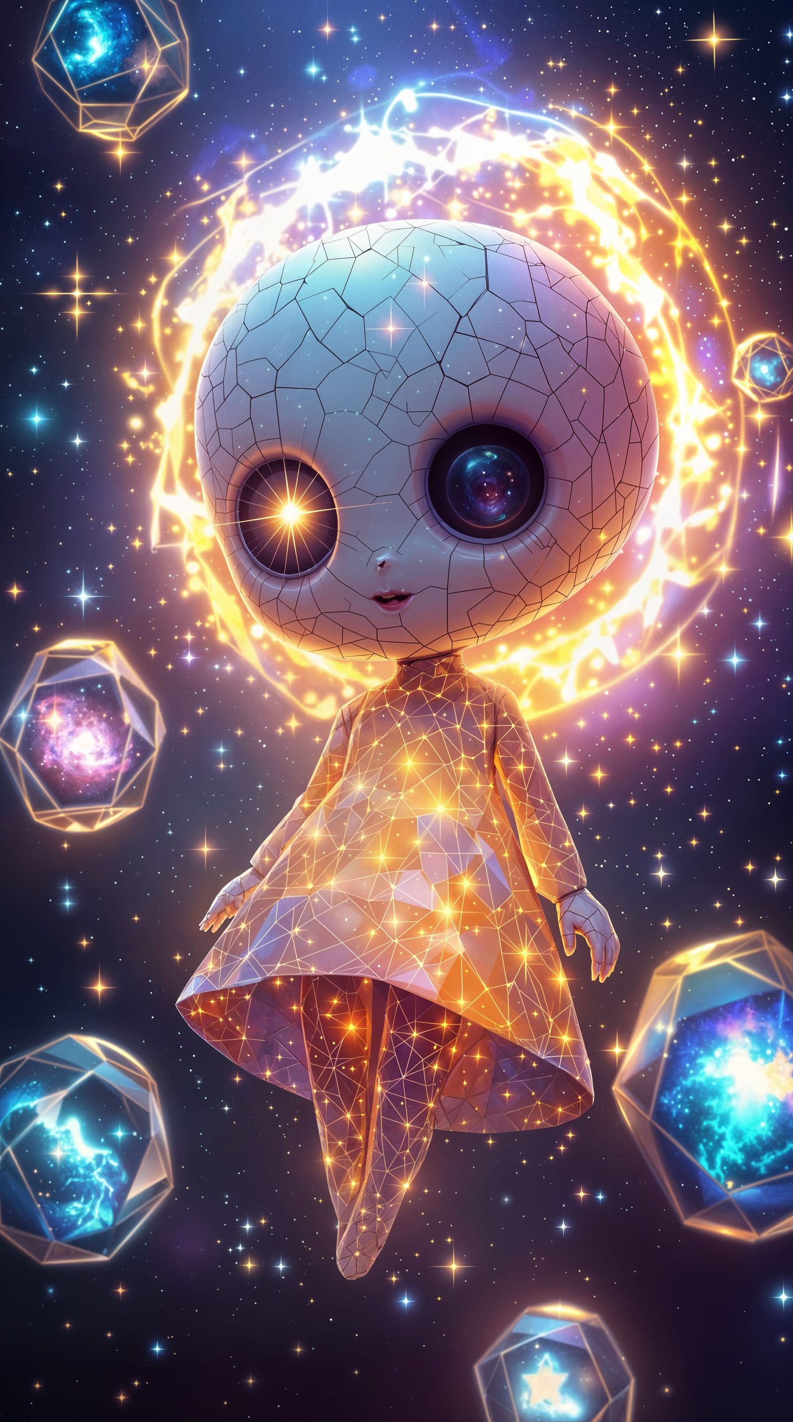 Dreamlike Cosmic Collector in Digital Painting