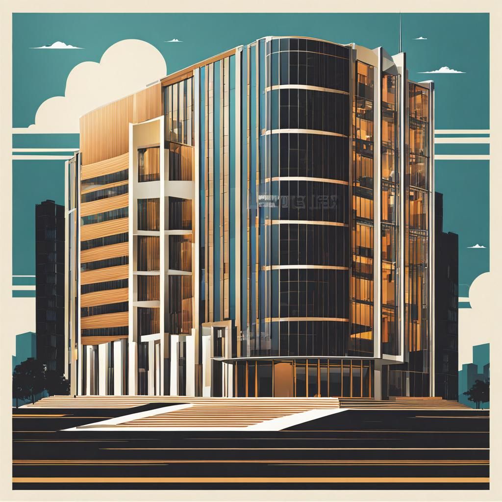 Modern Business Building in Vector Style