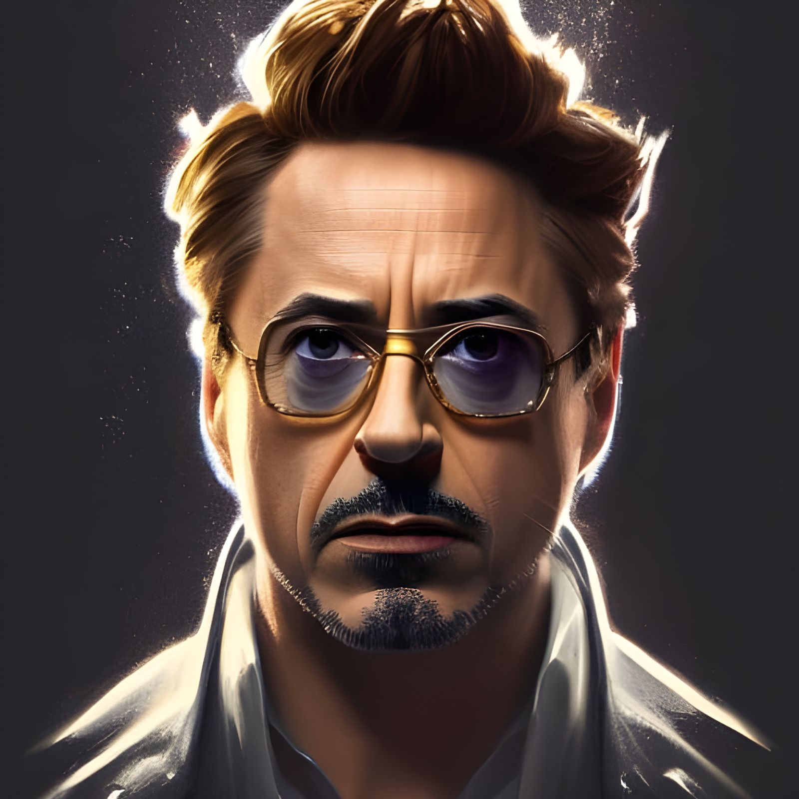 Robert Downey Jr Portrait in Digital Art Style