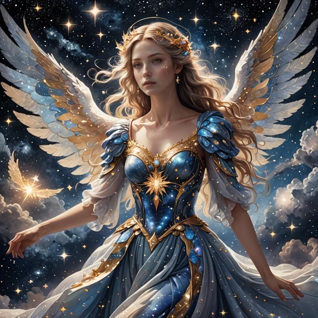 Celestial Being Soaring Through the Cosmos