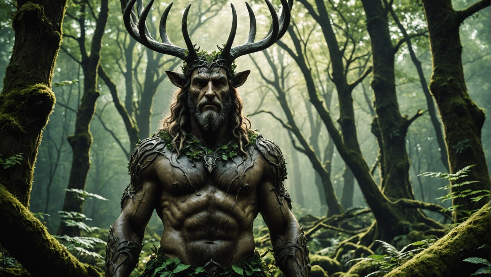 Cernunnos in Nature: Hyperrealistic 64 Megapixel Image