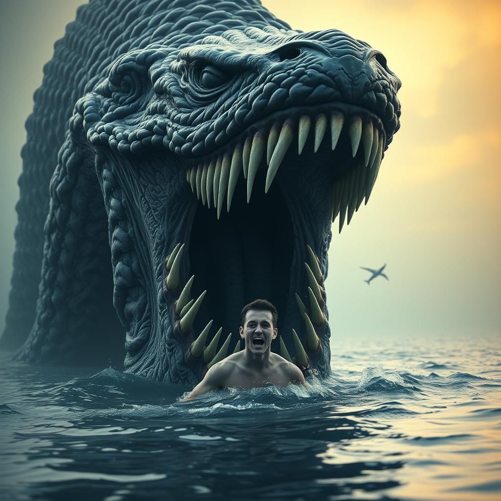 Terrifying Sea Monster Emerges: A Lovecraftian Nightmare