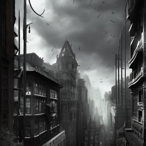 Dramatic Noir Digital Matte Painting
