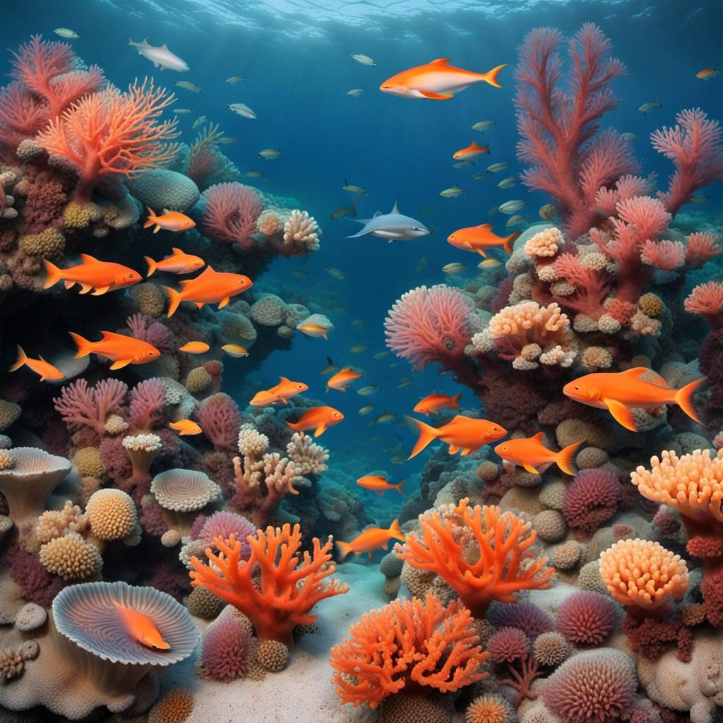 Vibrant Coral Reef Ecosystem in 8k Resolution