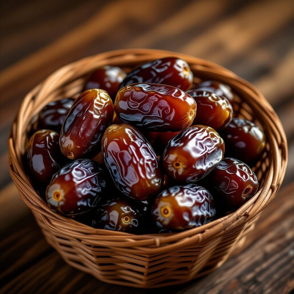 Realistic Close-Up of Fresh Rutab Dates