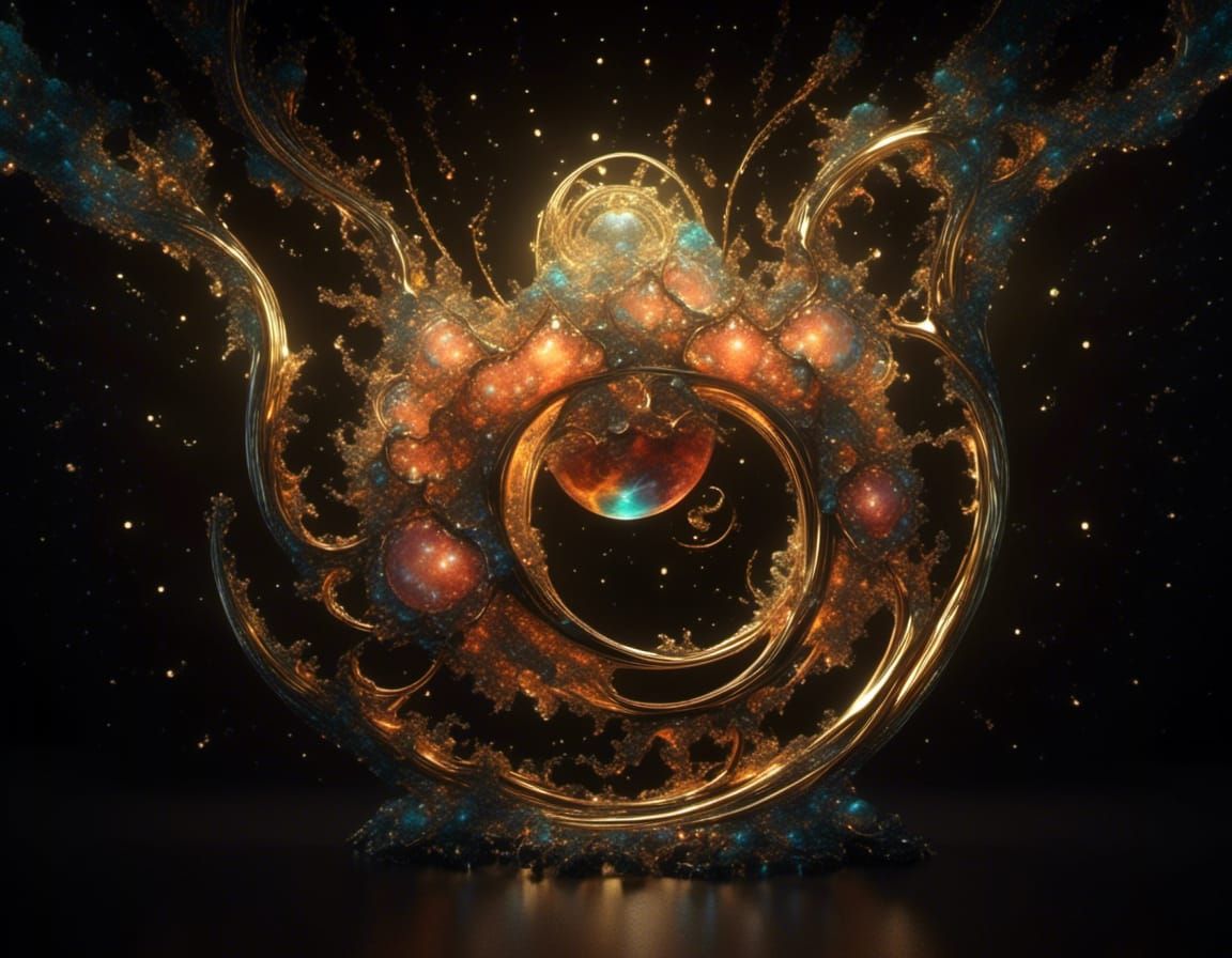 Vibrant Fractal Burst with Intricate Patterns