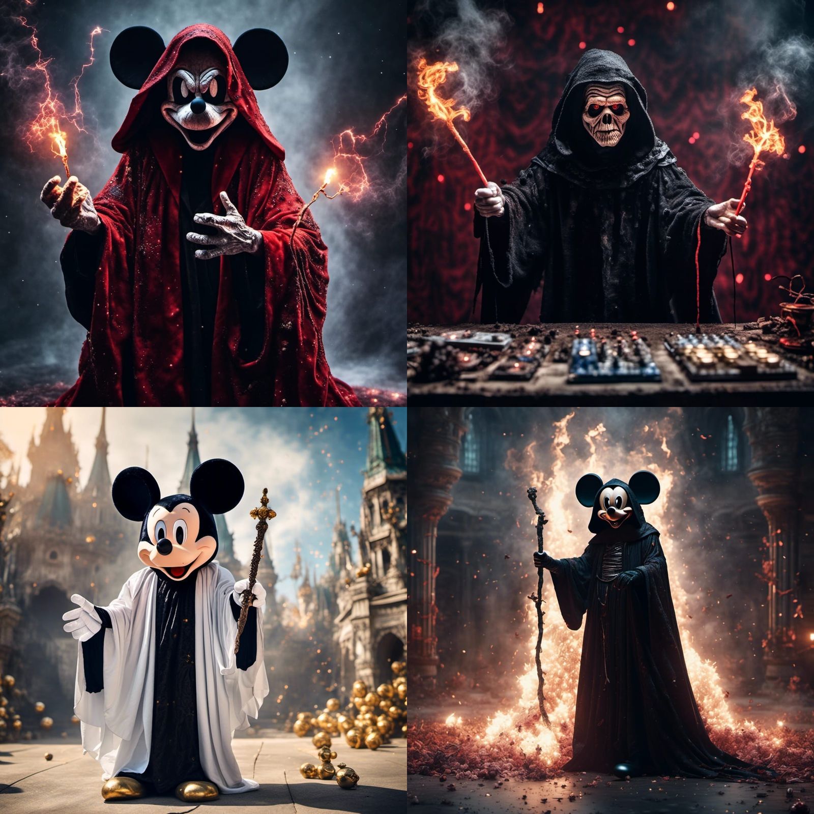 Mickey Mouse as Sinister Emperor Palpatine