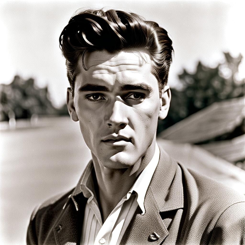 Elvis Presley as a Teen in the 1950s