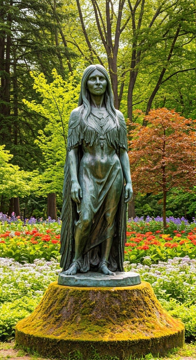 Bronze Jade Eagle Sculpture in Impressionist Style