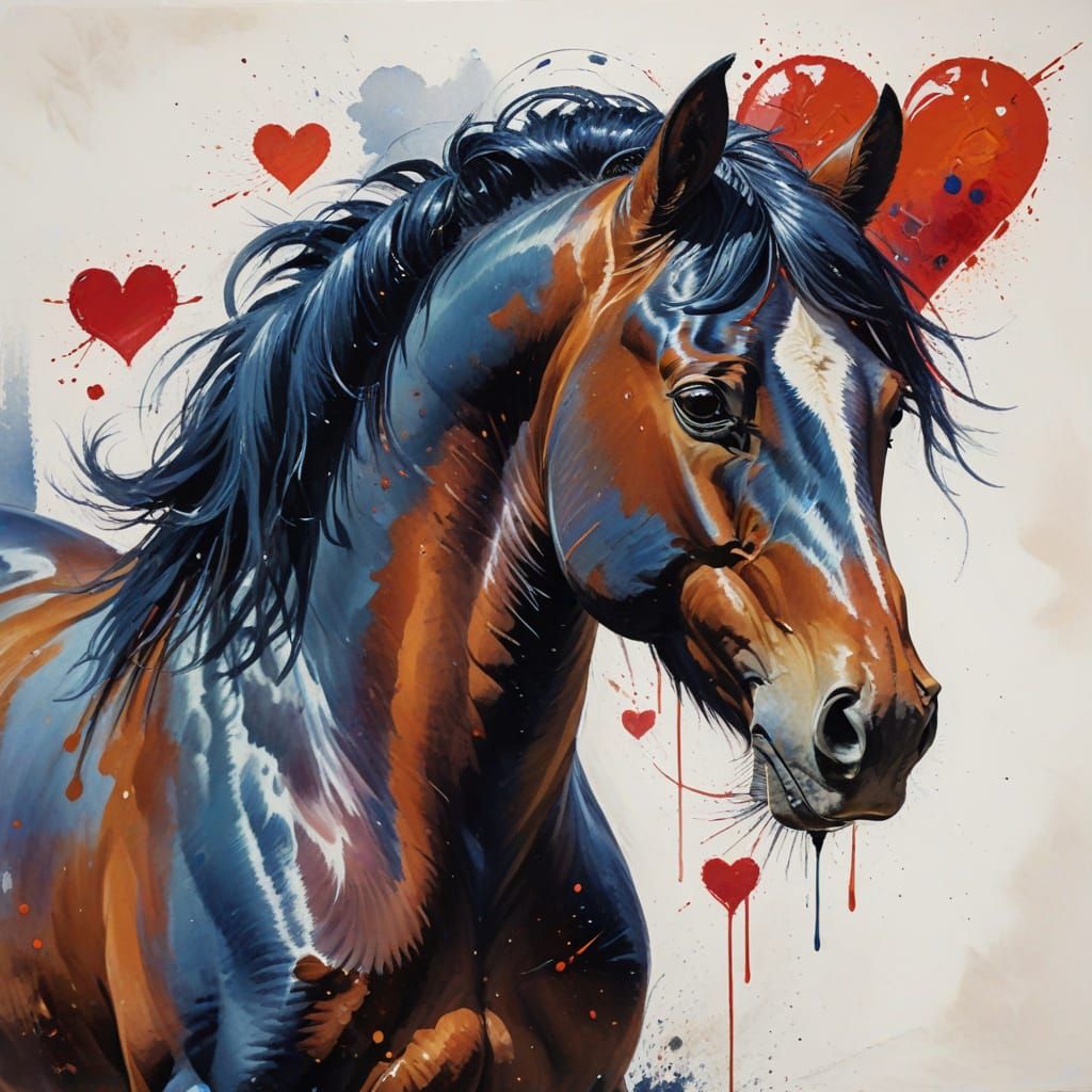 Horse Reveals Heart in Vibrant Impressionist Masterpiece