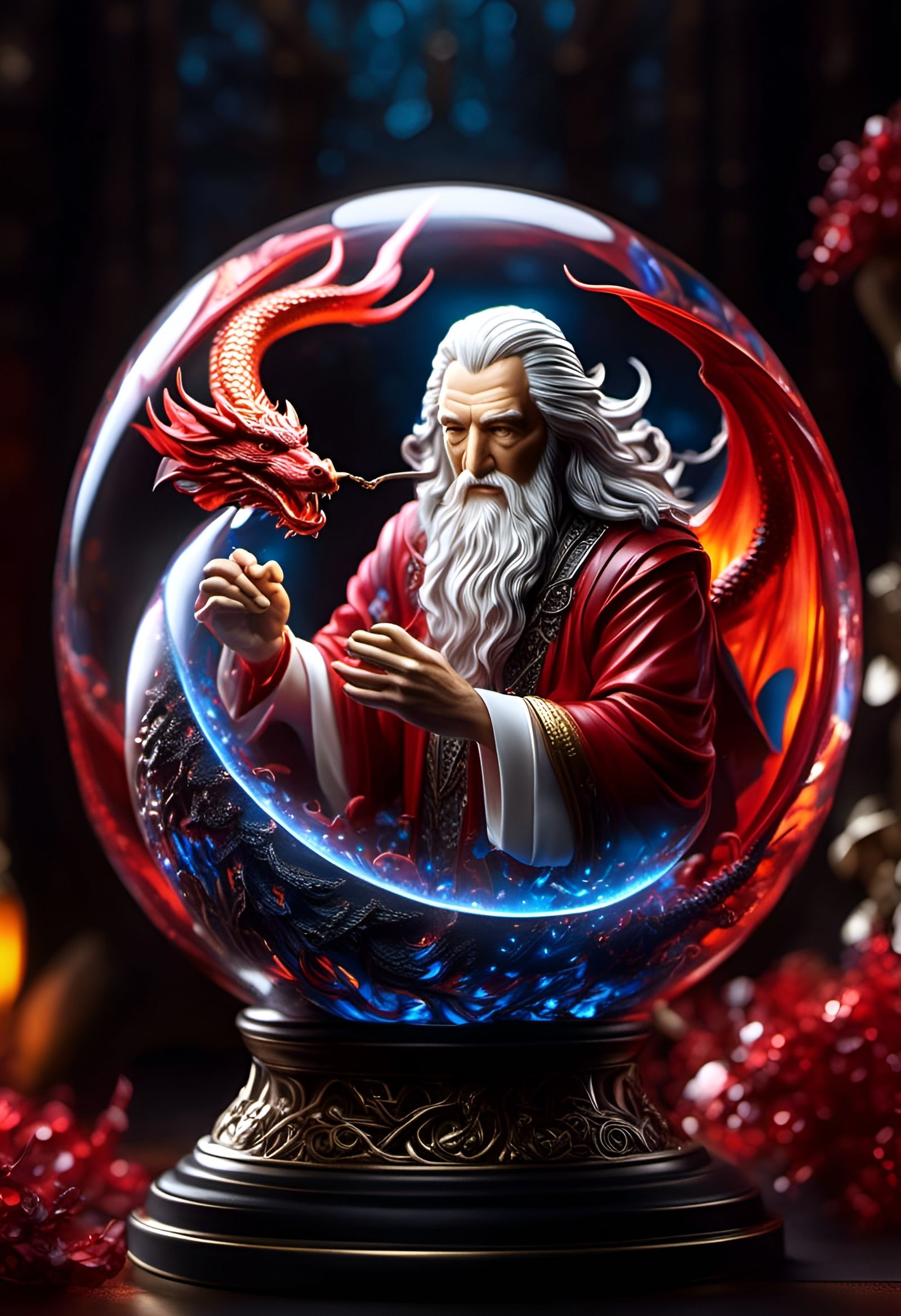 Gandalf Casting Dragon Spells