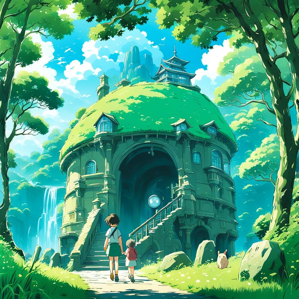 Mew in Studio Ghibli Anime Style