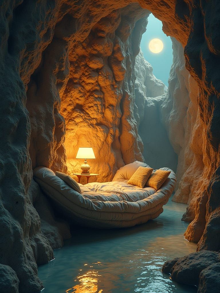 Cosy Floating Cubby in an Eternal Library Under Profoundly L...