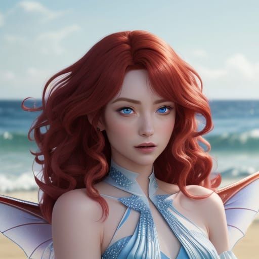 Gentle Vampire with Fae Wings in Soft Focus