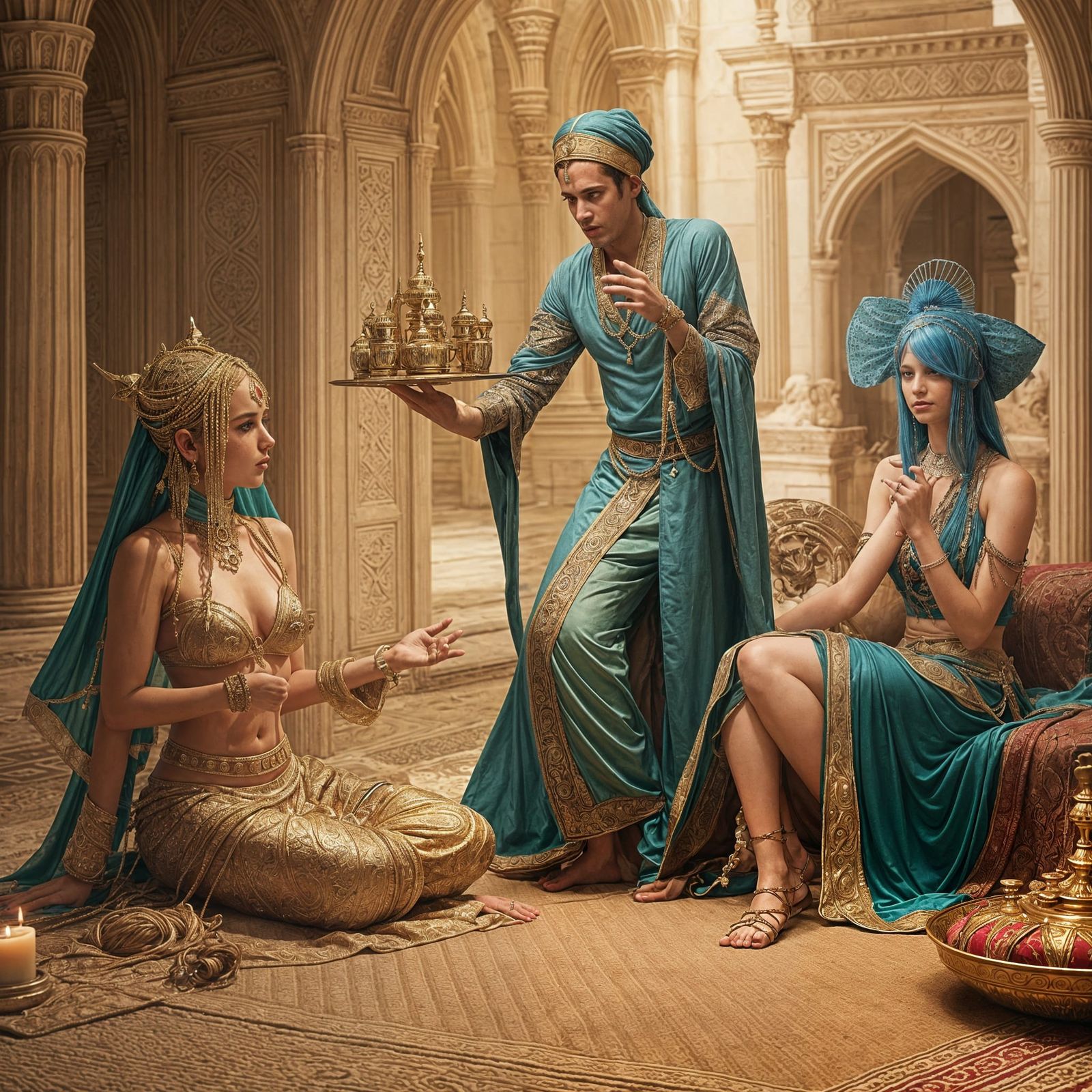 Down in the palace, the djinn

Were selling wishes to anyone...