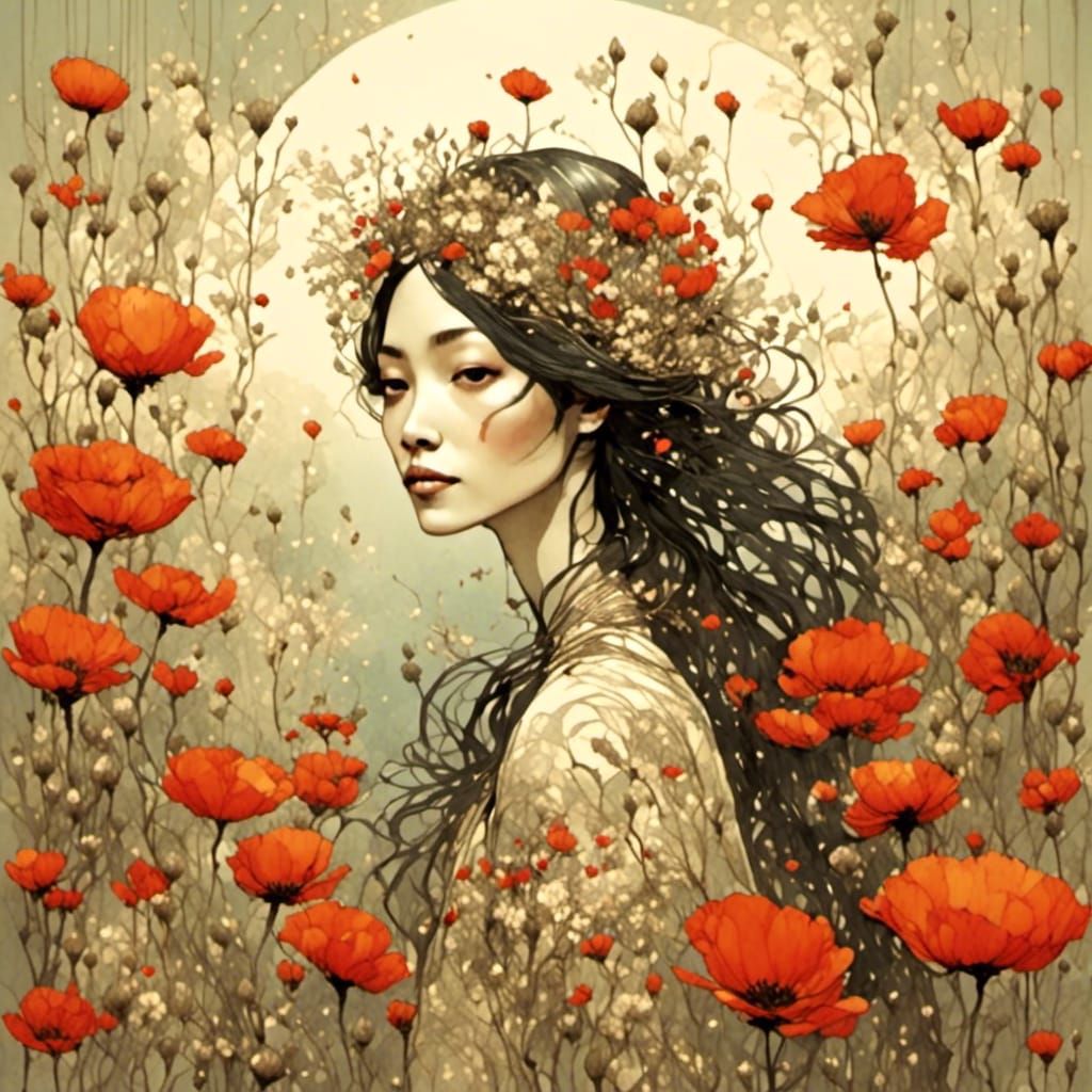 Poppy Lady in Gris Grimly Style