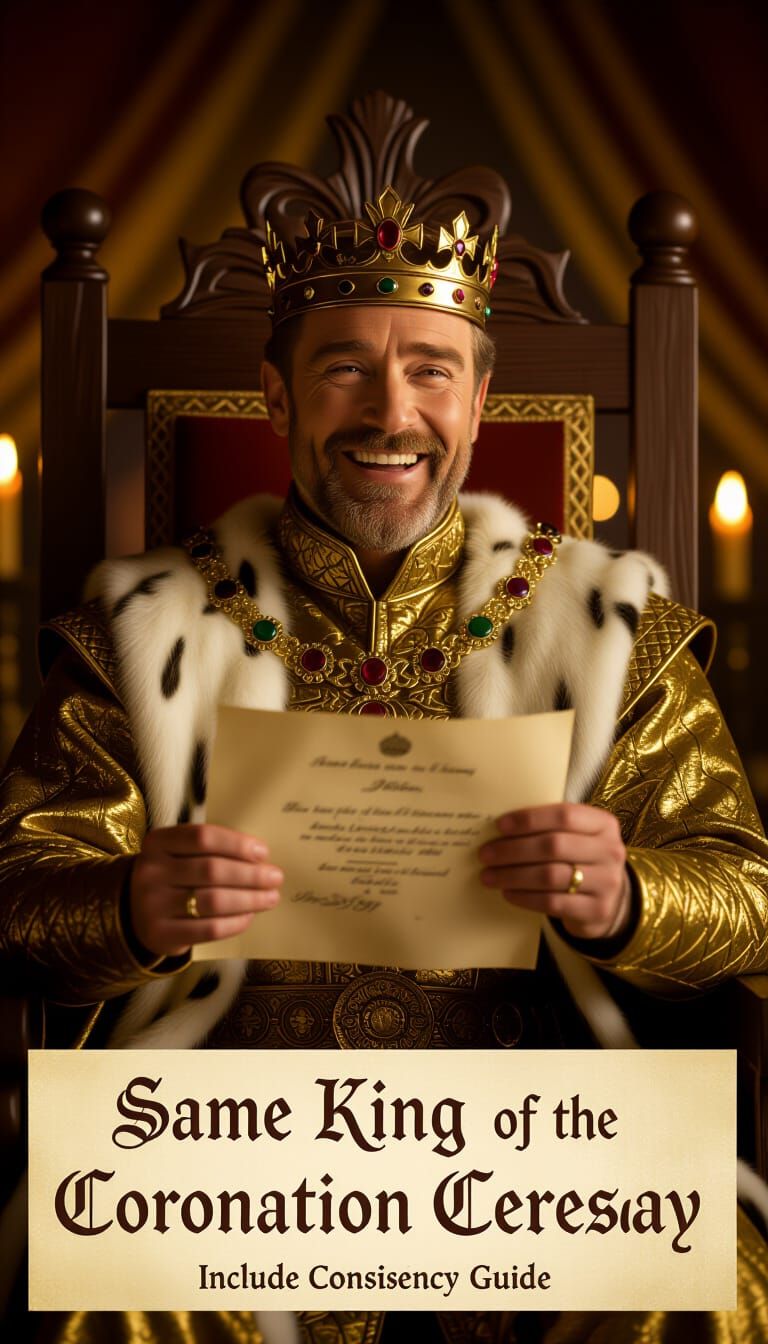 King Laughs at Coronation Invitation in Royal Tent