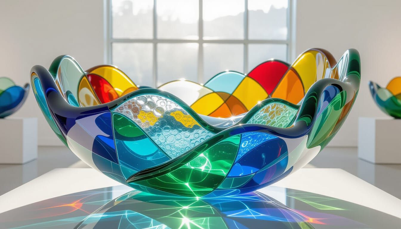 Sea Glass Sculpture Captures Dappled Sunlight