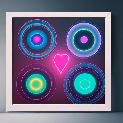 Abstract Acrylic Pouring: Circles, Dots, Synthwave Neon