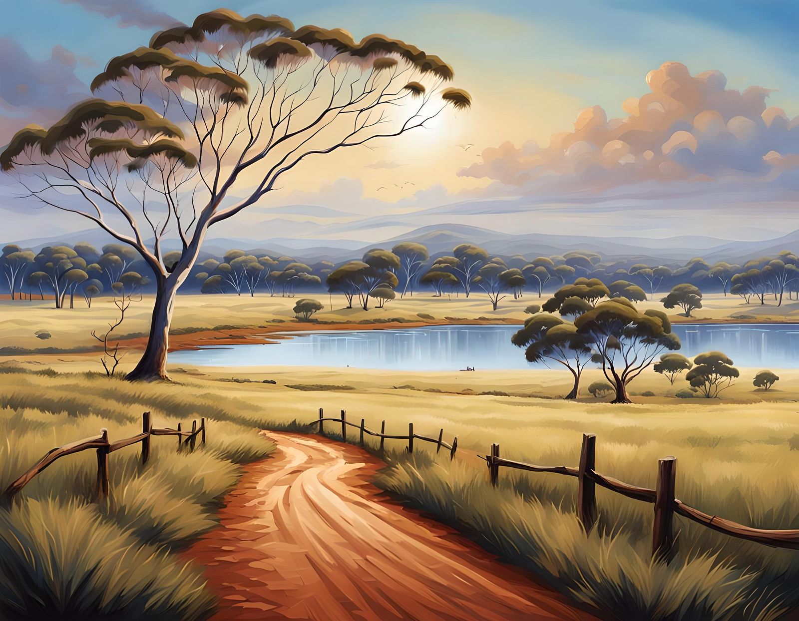 Serene Australian Nature Scene: A Peaceful Vista