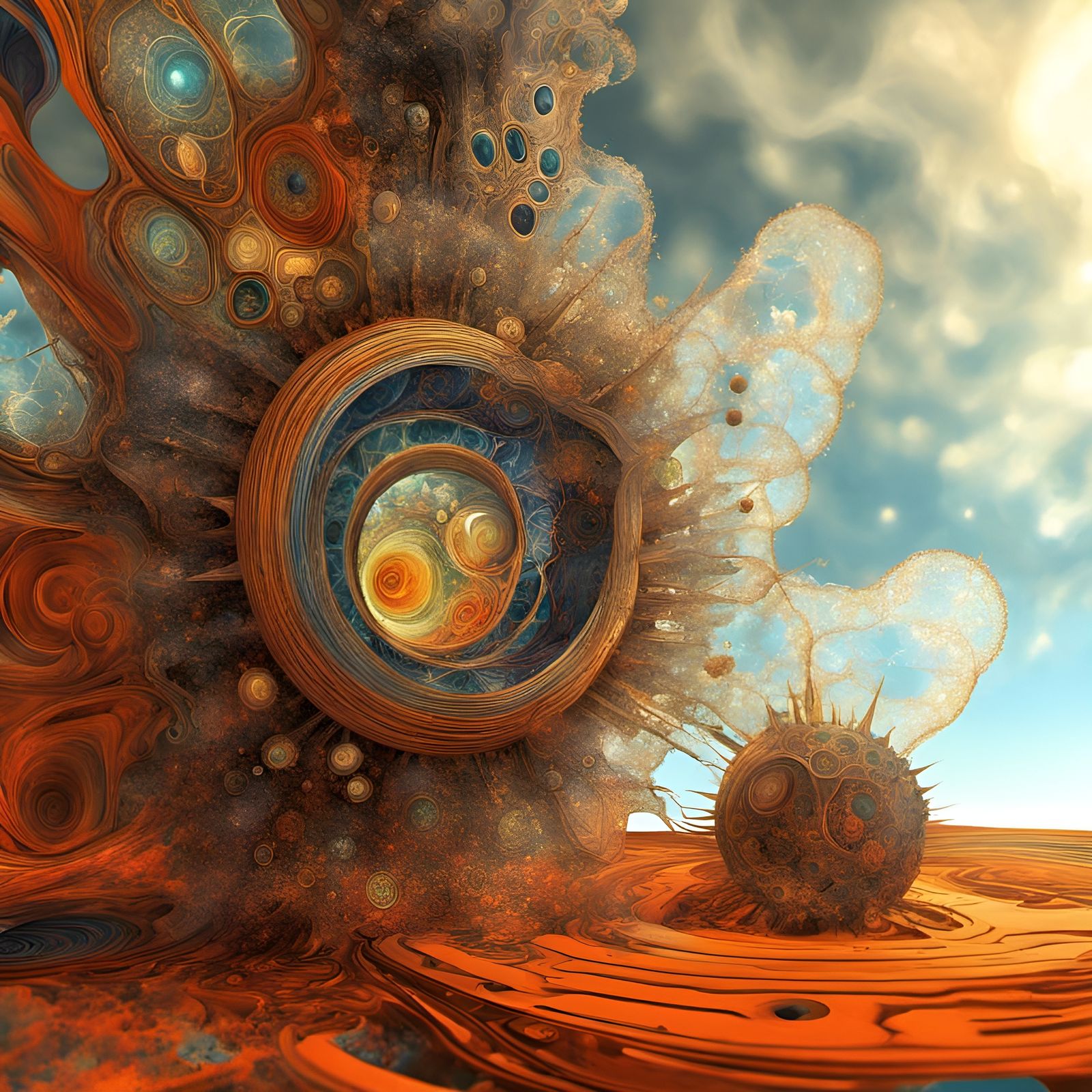 Abstract Fractal Painting with Eldritch Light