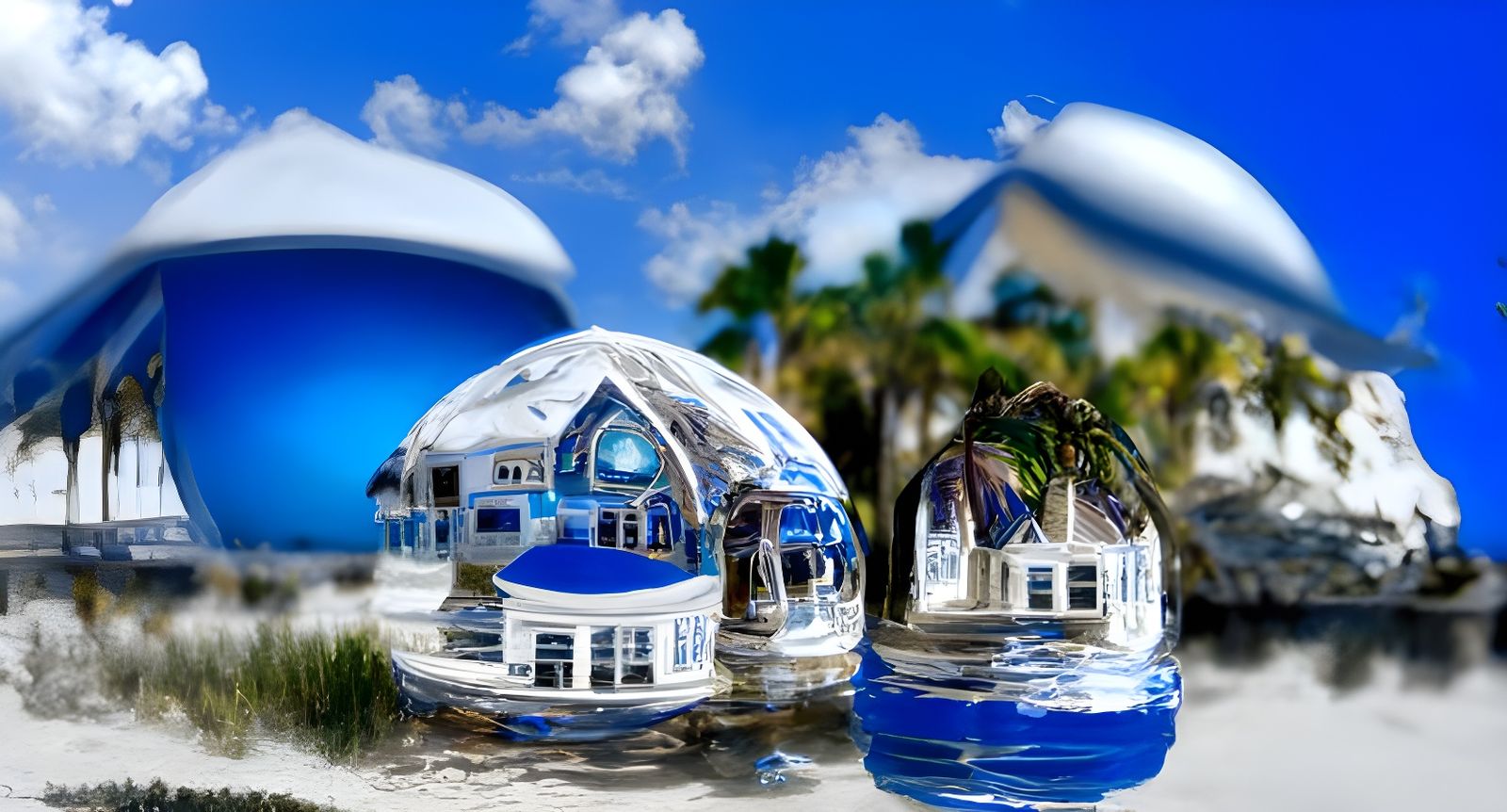 Dome Homes in Florida: Hyperrealistic Digital Painting