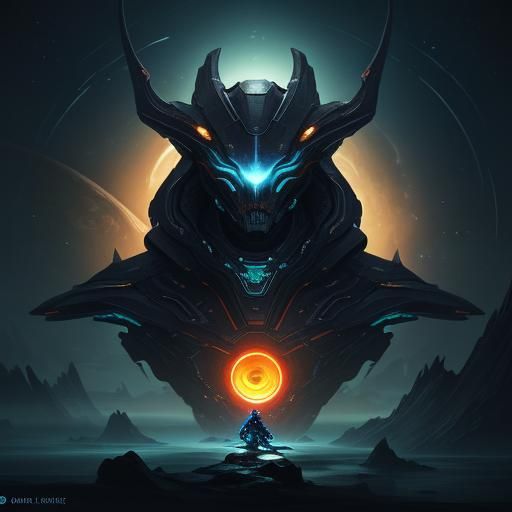 Fantasy Creature Breaks Into Spaceship: Matte Painting