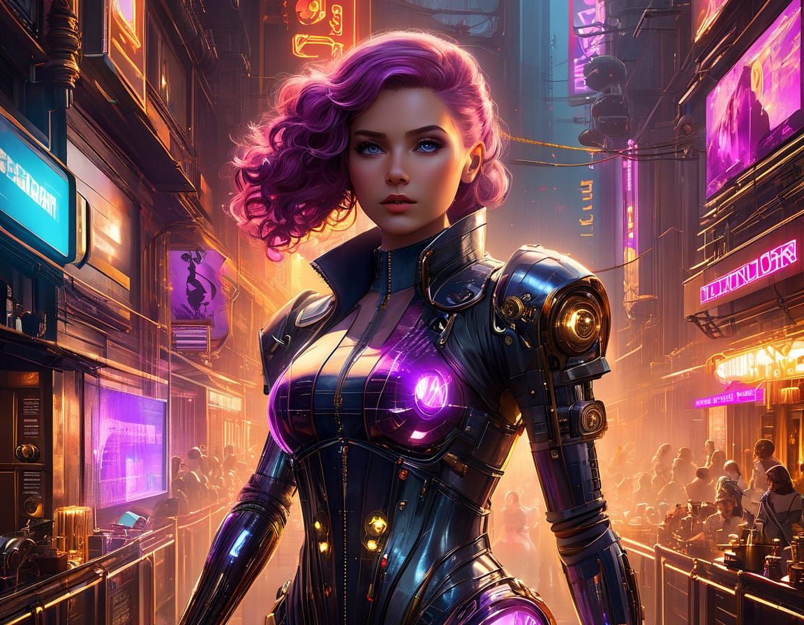 Cyberpunk Goddess of Science