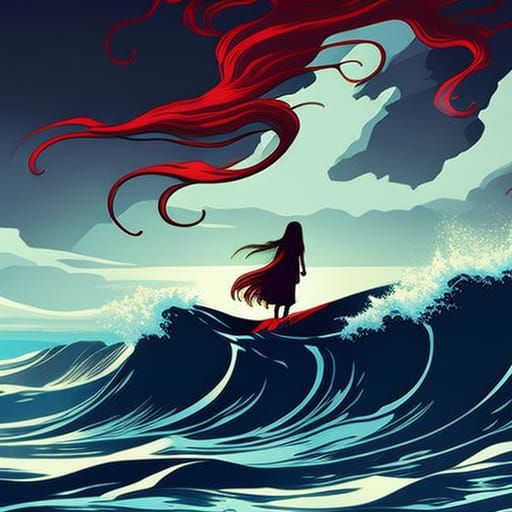 Red-Haired Wizard Opens the Seas in Surreal Style