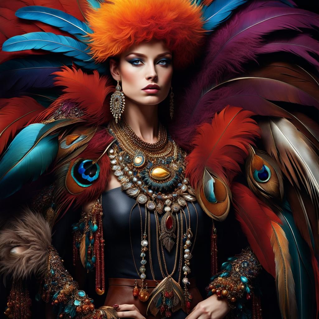 Hypermaximalist Textural Juxtaposition of Jewels and Materia...