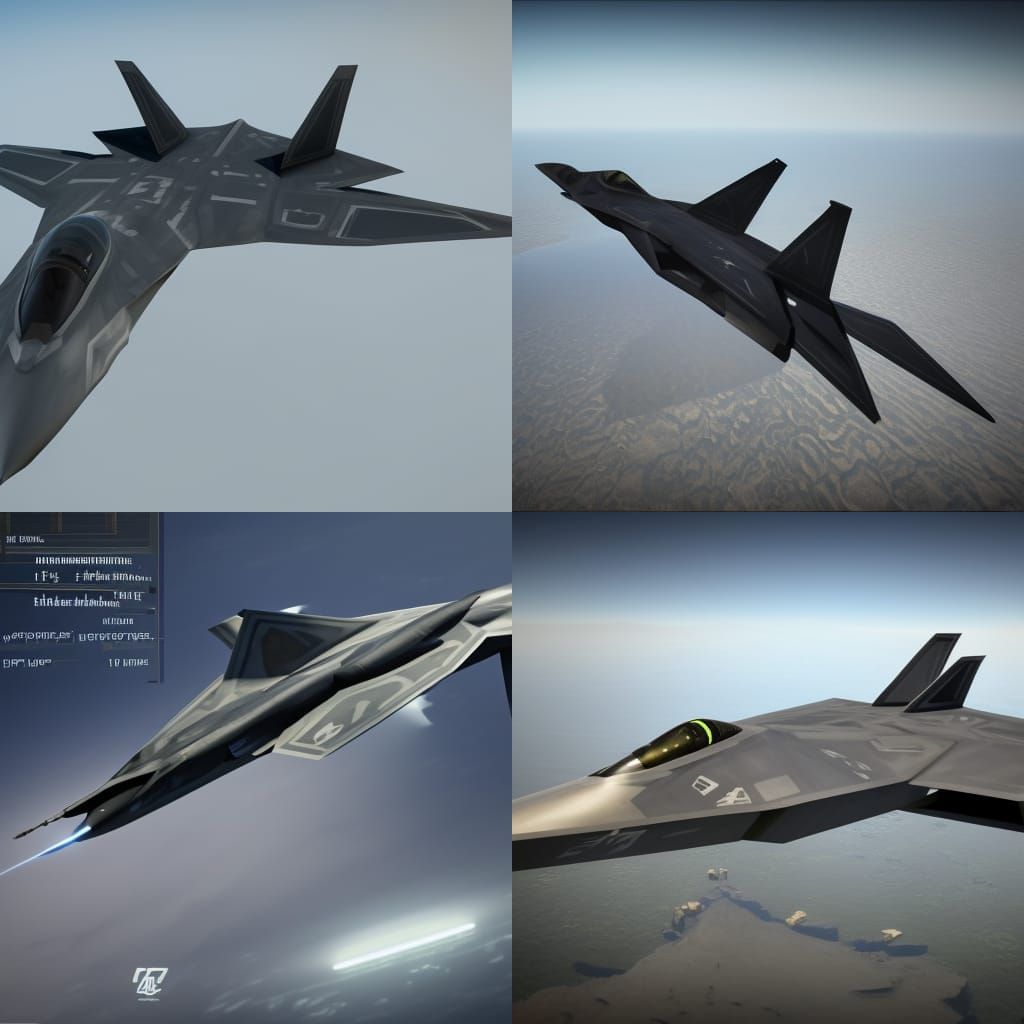 Futuristic Stealth Fighter Jet in 3D Cinematic Style