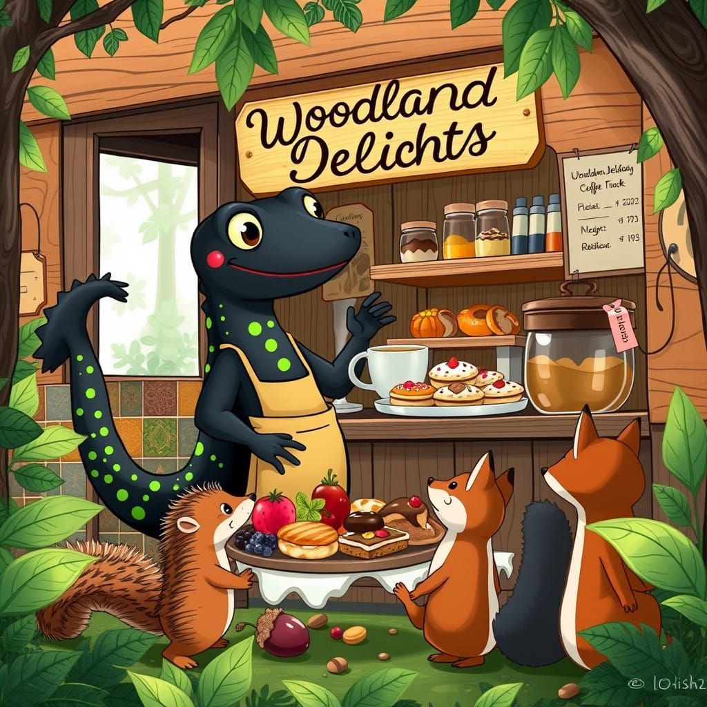 Salamander Serves Woodland Treats in Colorful Food Truck