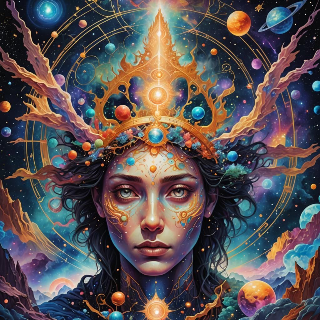 Cosmic Nothingness: Holographic Astral Illustration