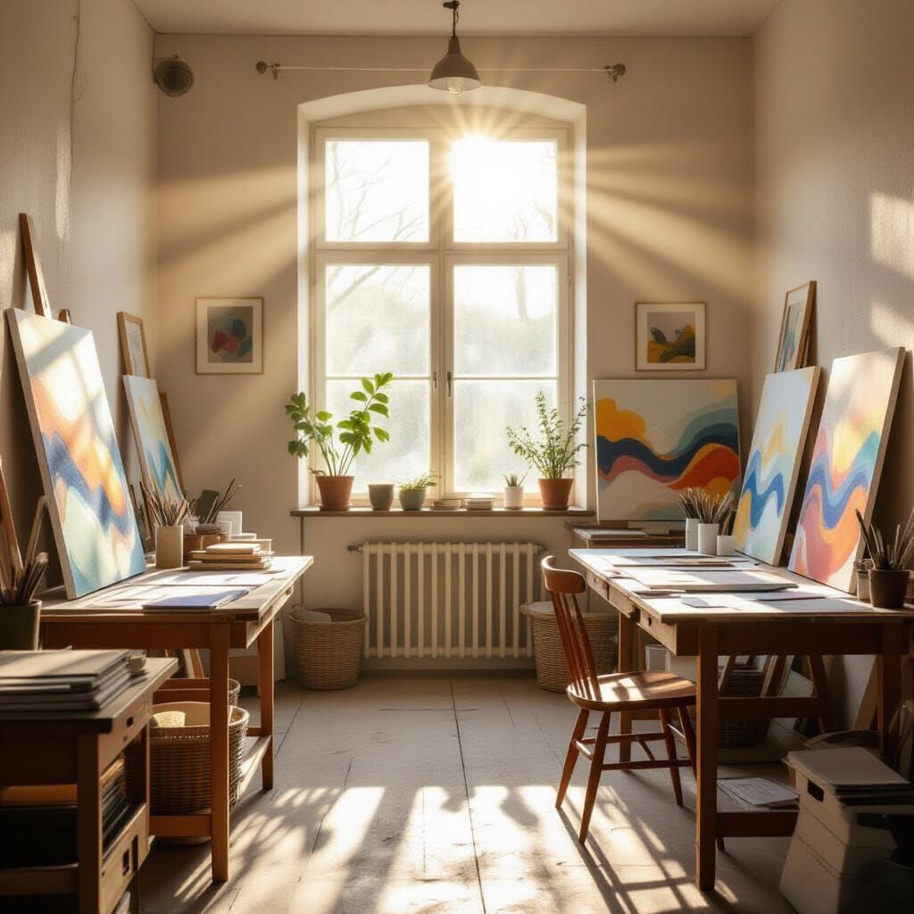 Artist Studio in Soft Morning Light