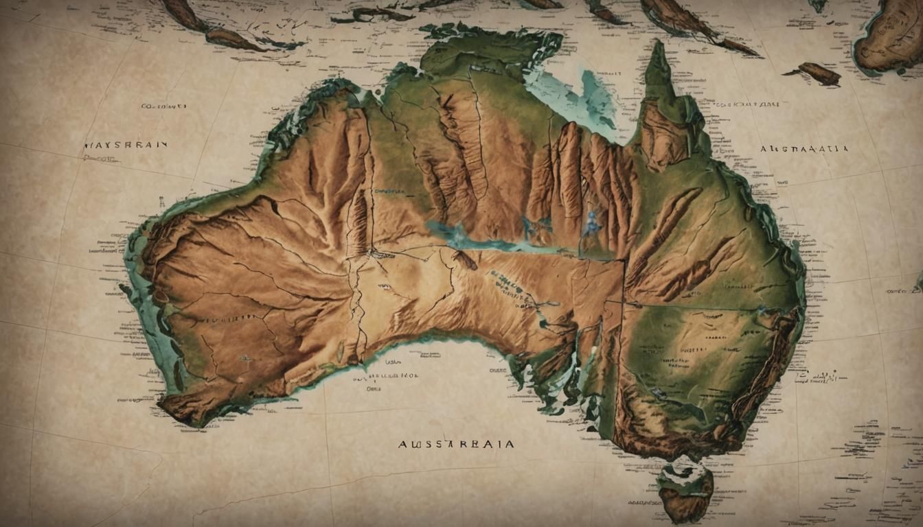 Detailed Map of Australia in 4K Resolution