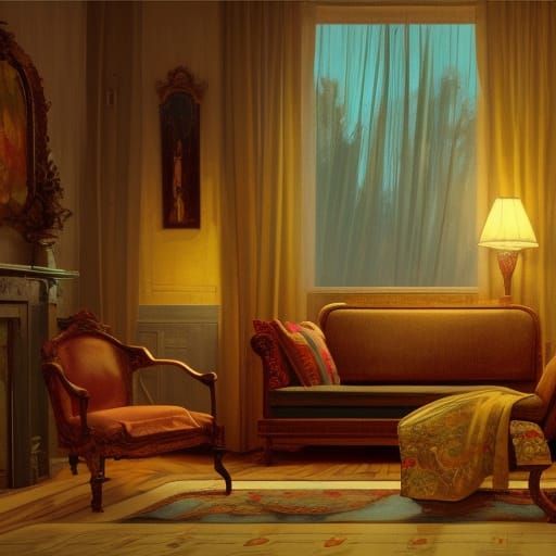 1950s Living Room Concept Art