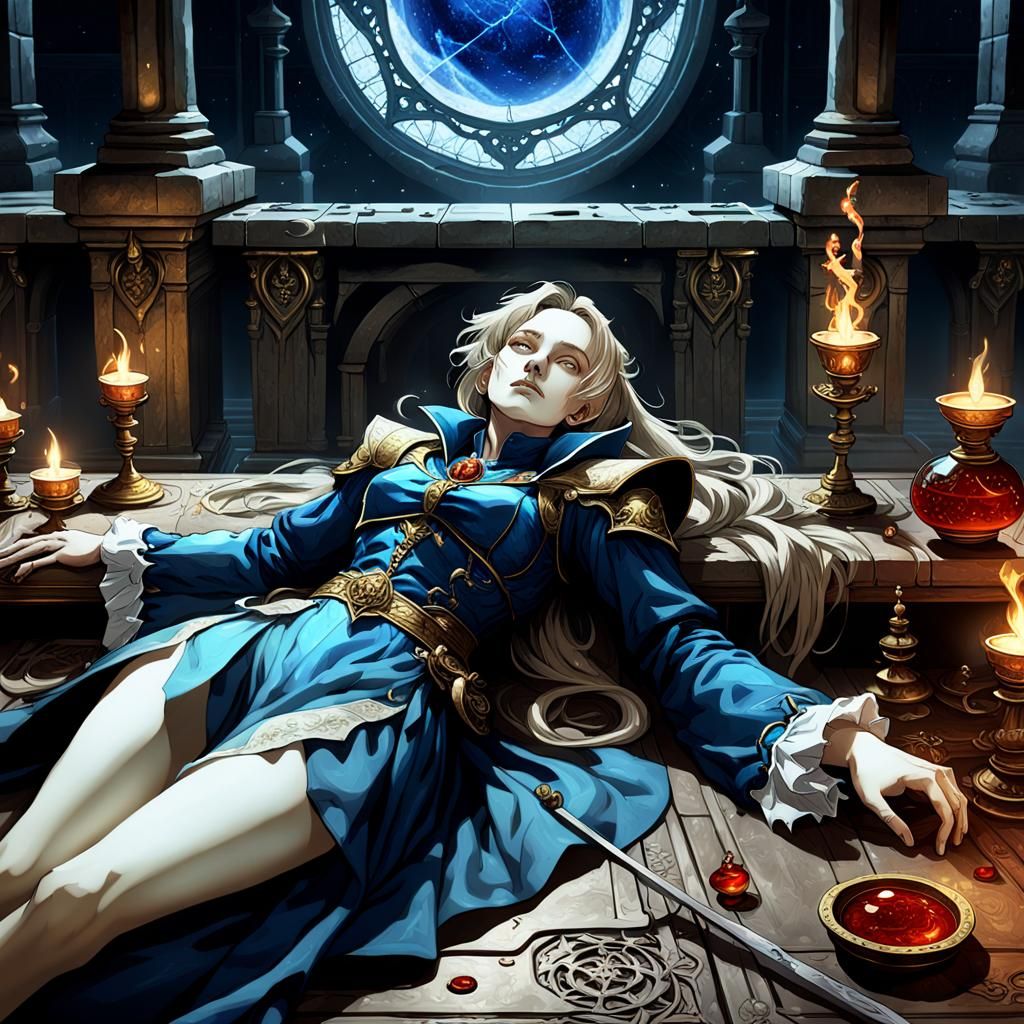 Alchemy Human Rebis in Dark Fantasy Style