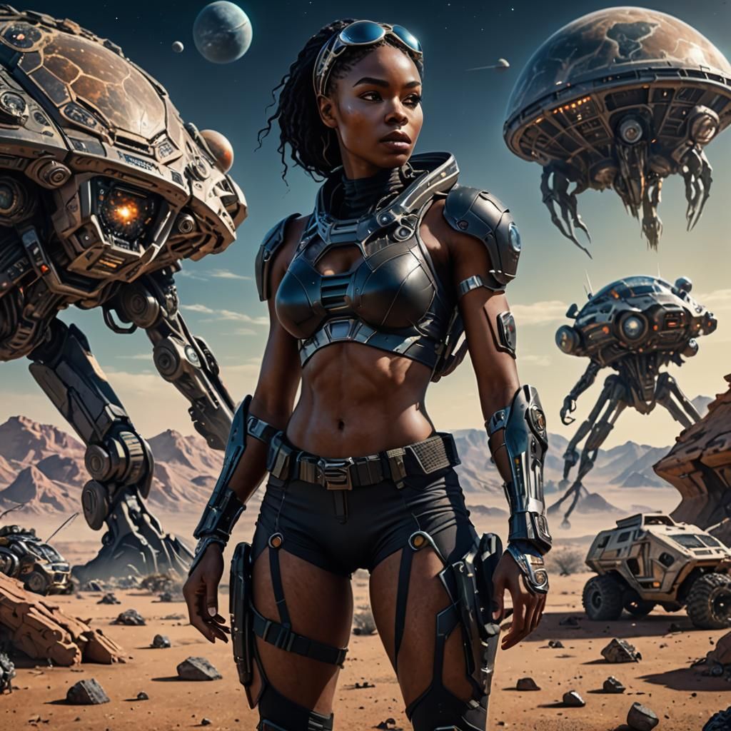 Sci Fi hero on a distant world