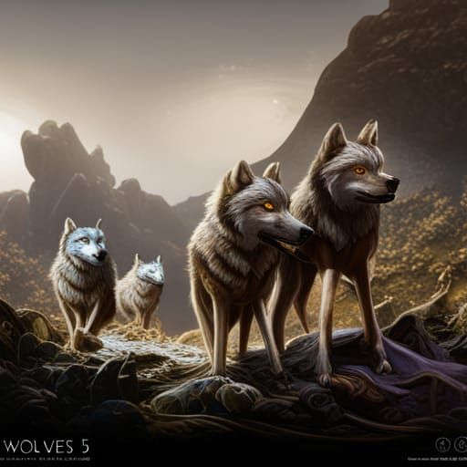 Wolves in Detailed Fantasy Concept Art