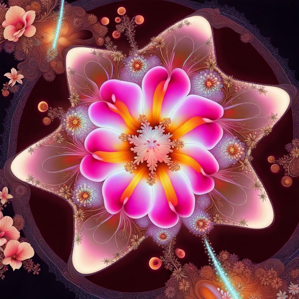 Fractal Galaxies: A Surreal Blossoming Universe