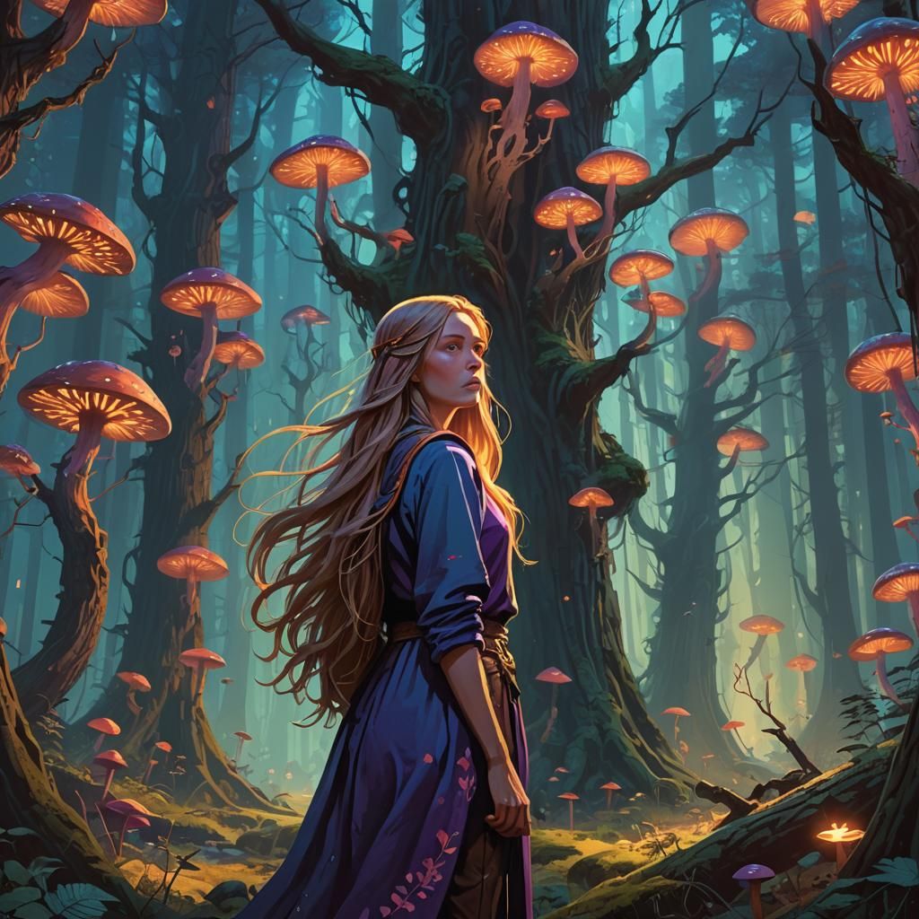Mystical Forest: Fantasy Art of Feminine Figure
