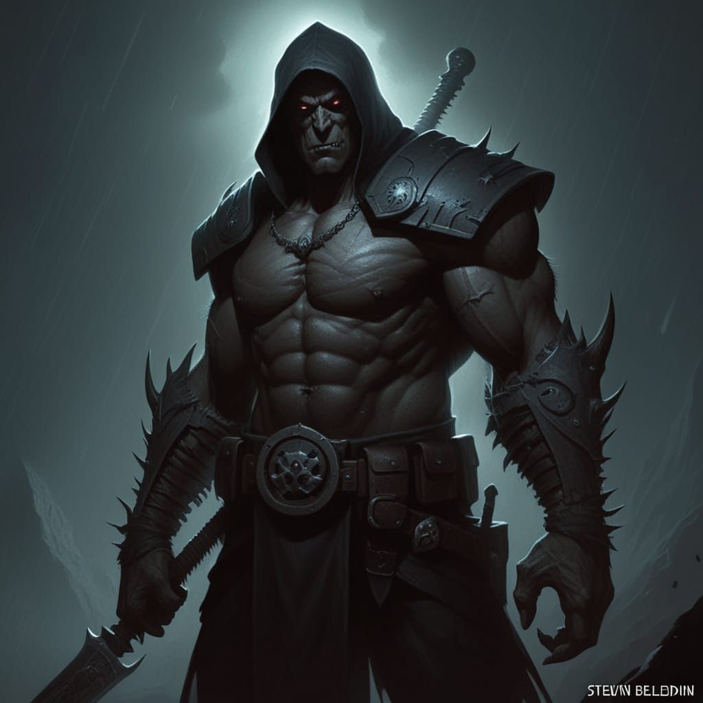 Grimdark Scene in Dark Fantasy Style