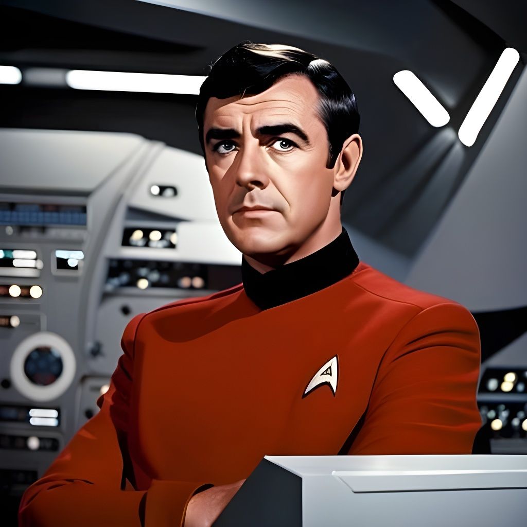 Young Montgomery Scott on the Enterprise Bridge