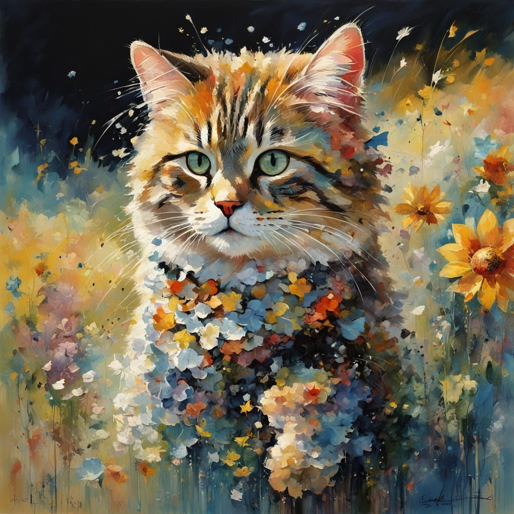 Expressionist Painting of Sunshine and Memories