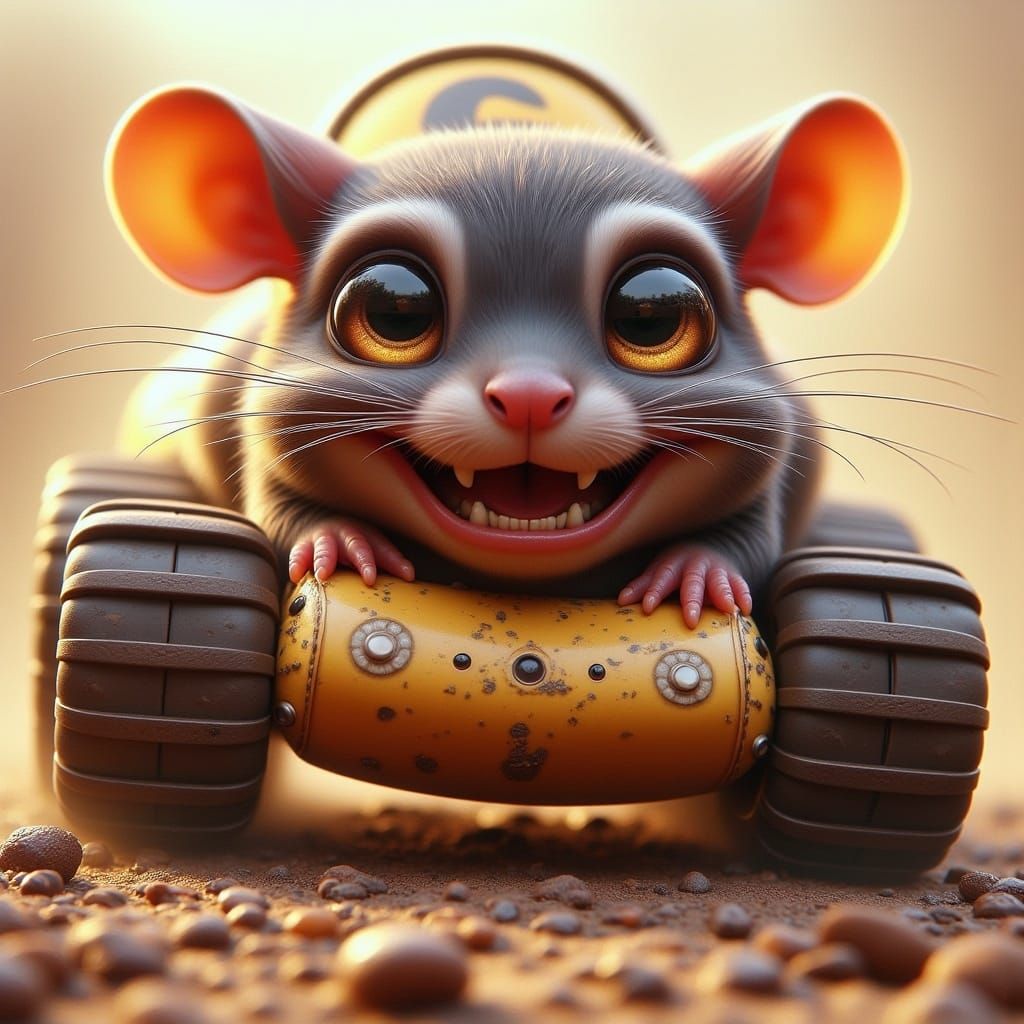Chibi Rat Races in Mad Max Cheese Tank