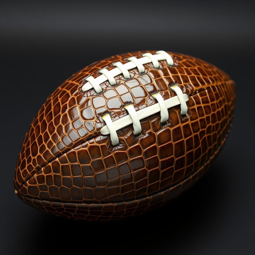 Alligator Leather NFL Football: Photorealistic Design